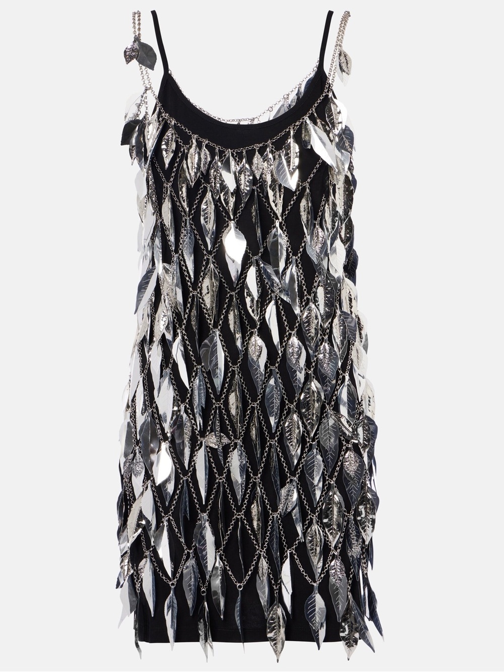 Rabanne Chain-detail embellished mini dress